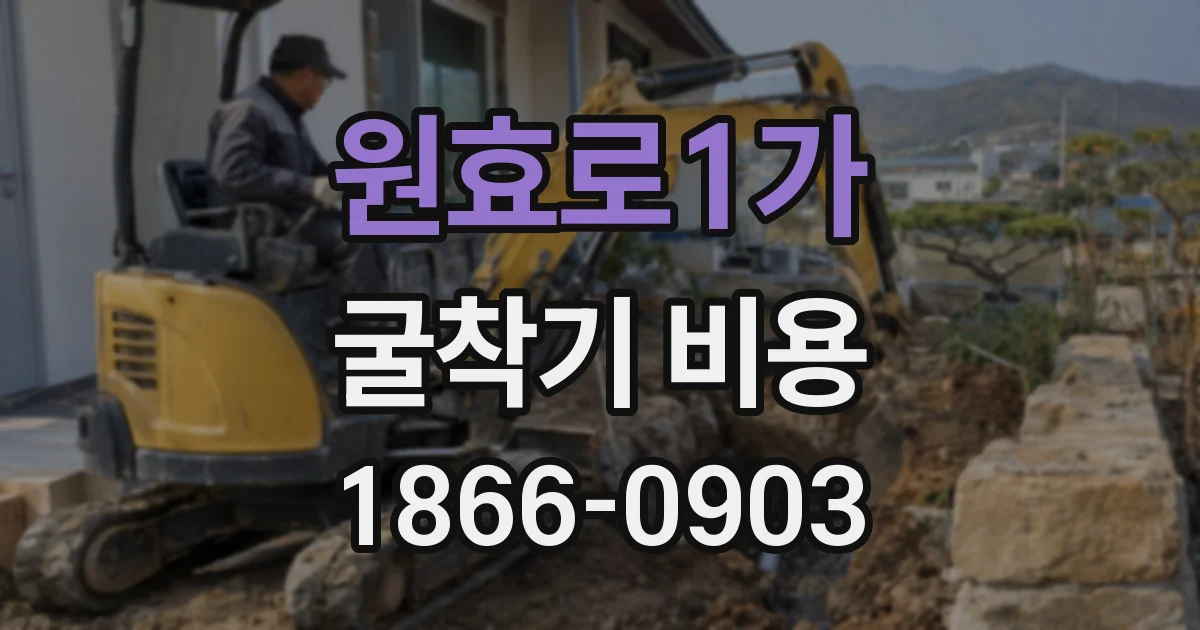 원효로1가 굴착기 비용