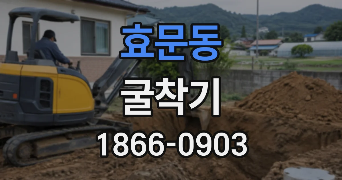 효문동 굴착기