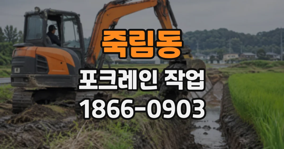 죽림동 포크레인작업