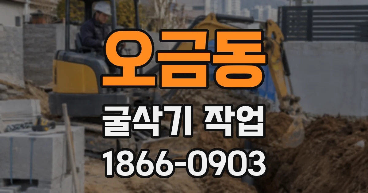 오금동 굴삭기 작업