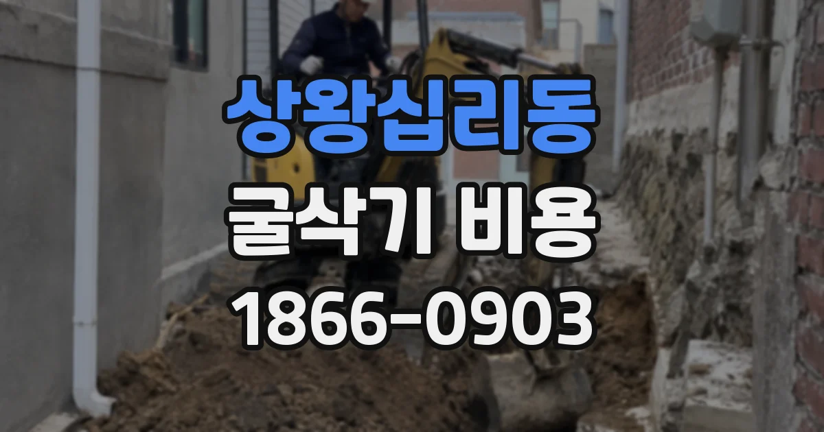상왕십리동 굴삭기 비용