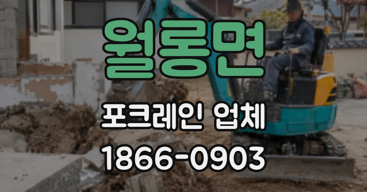월롱면 포크레인 업체