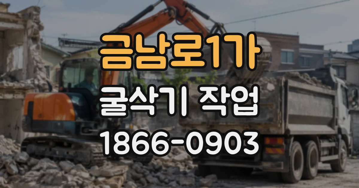 금남로1가 굴삭기작업