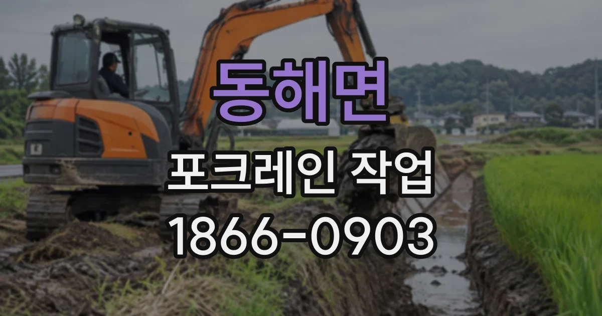 동해면 포크레인작업