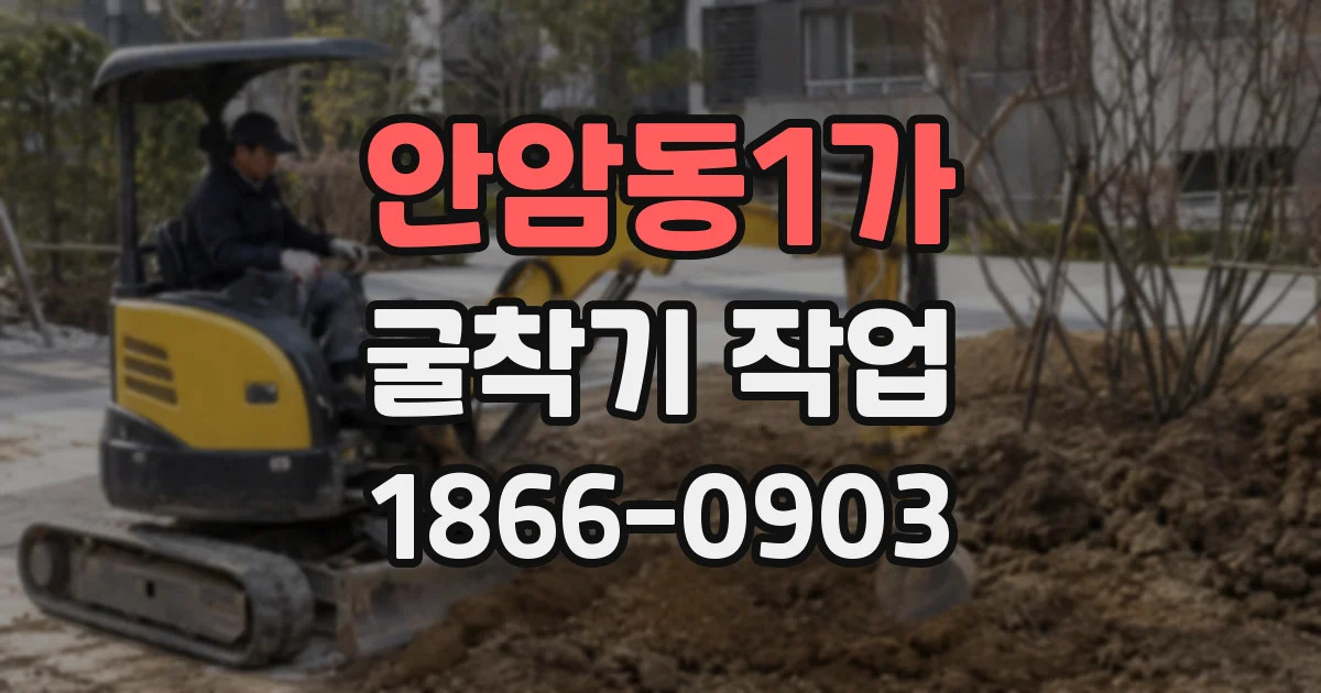 안암동1가 굴착기 작업