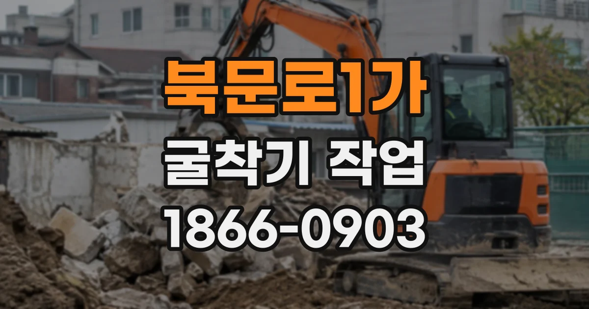 북문로1가 굴착기작업