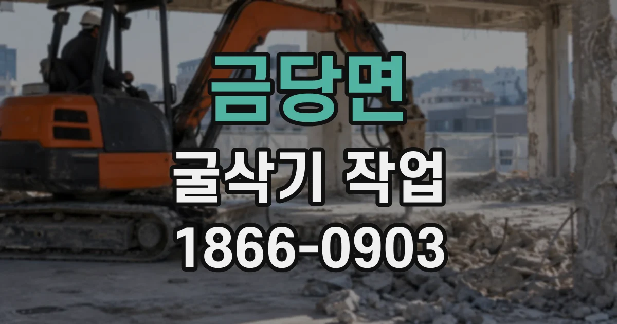 금당면 굴삭기작업