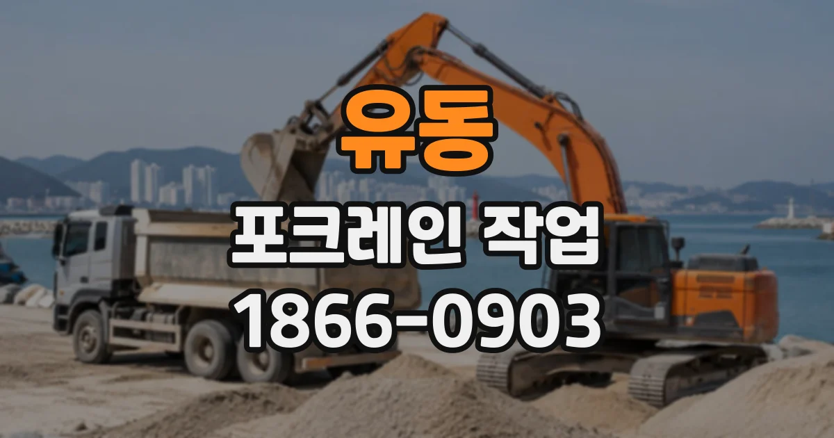 유동 포크레인작업