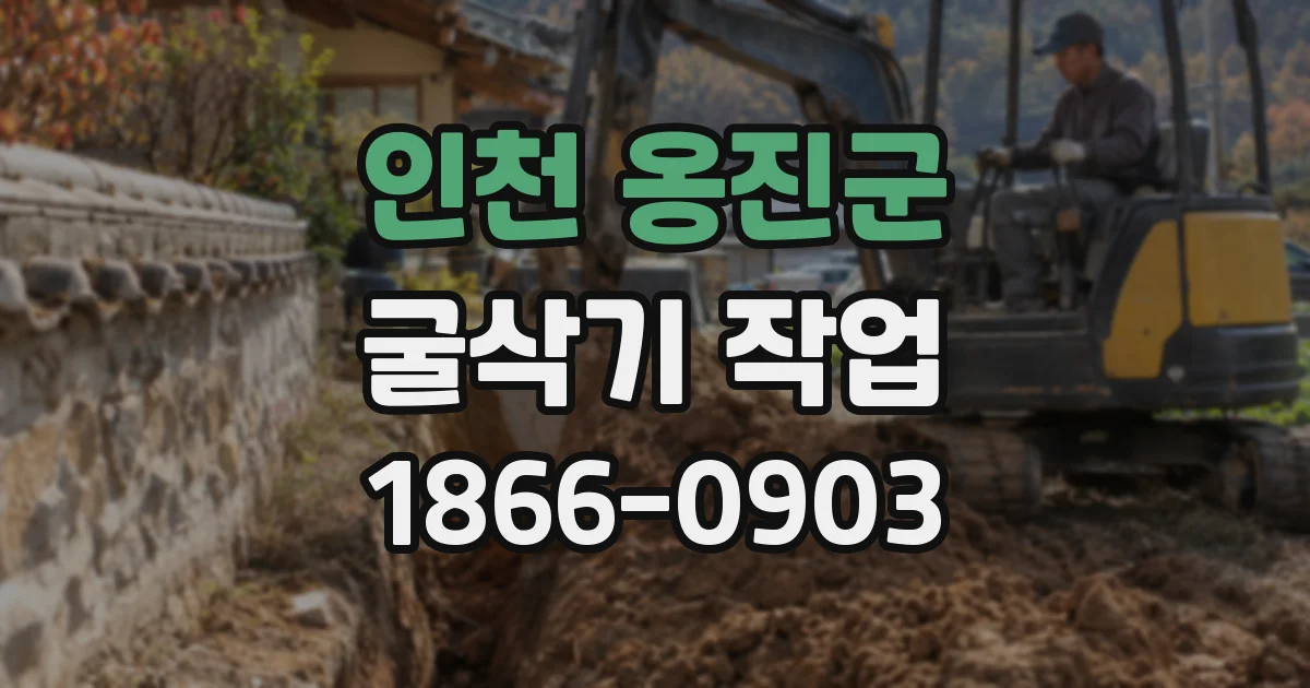 인천 옹진군 굴삭기 작업