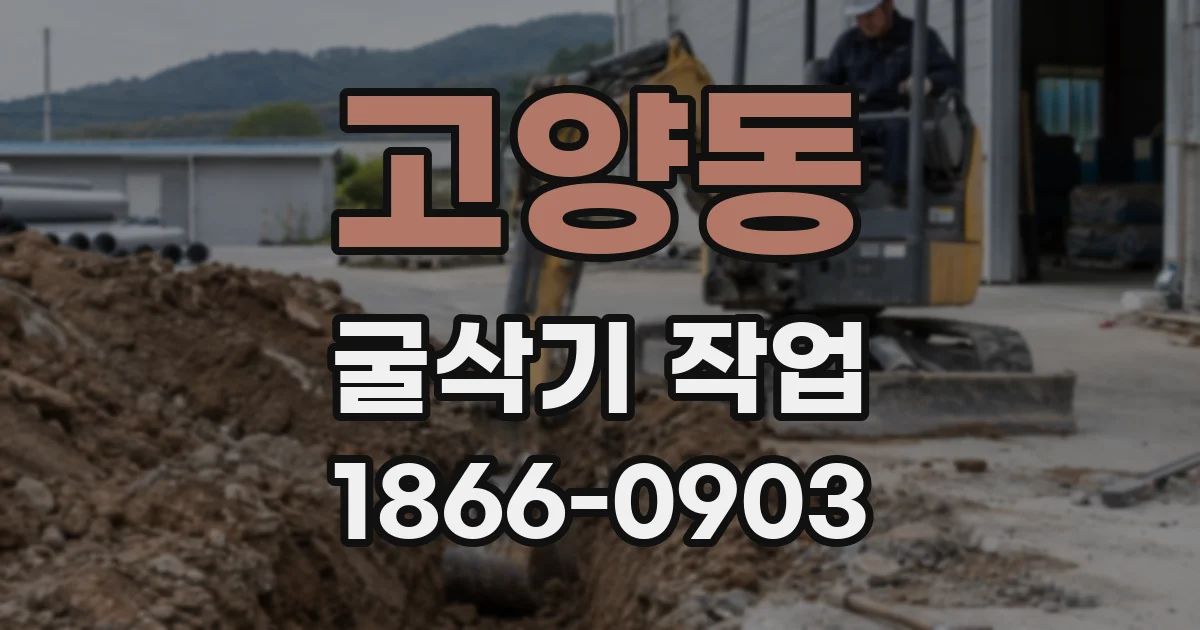 고양동 굴삭기 작업