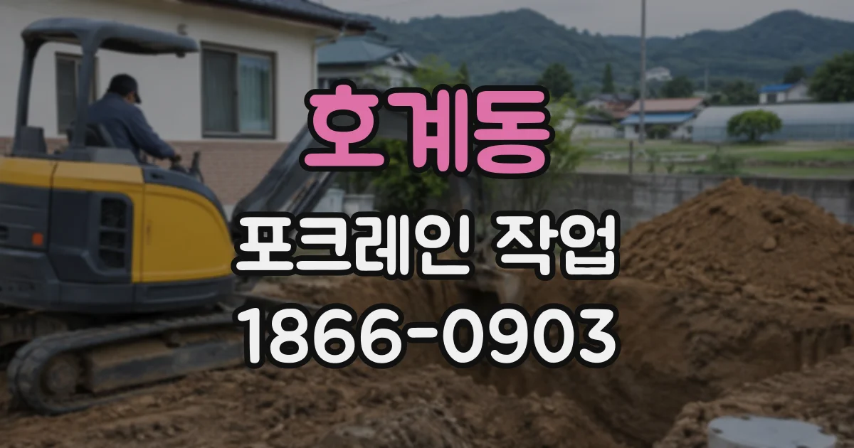 호계동 포크레인작업
