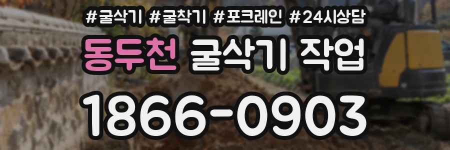동두천 굴삭기 작업