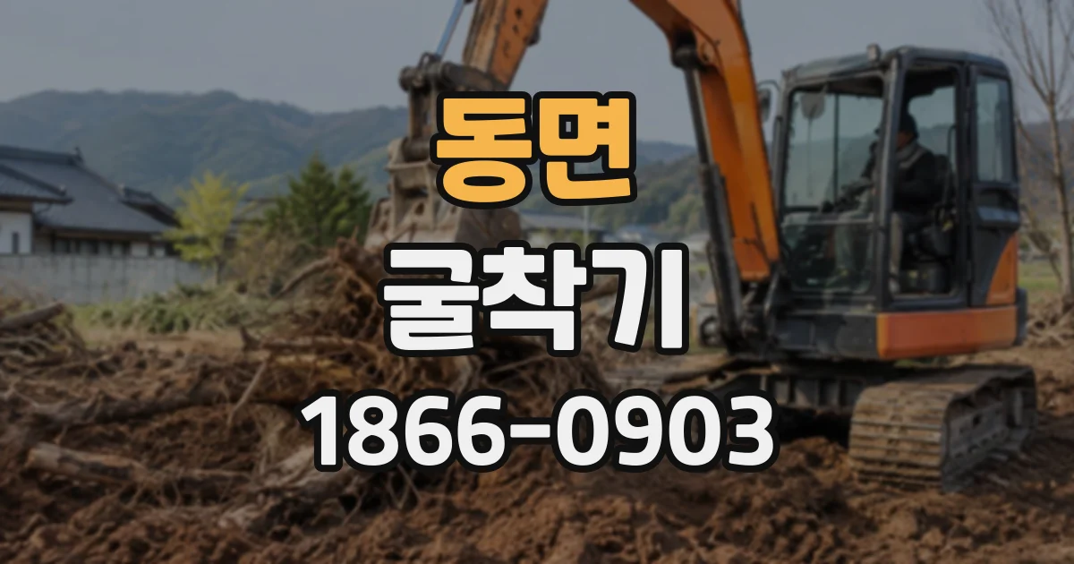 동면 굴착기