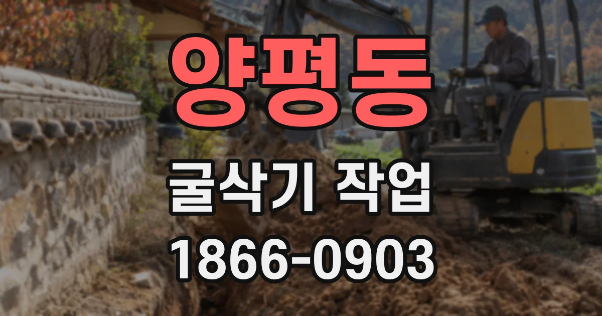 양평동 굴삭기 작업