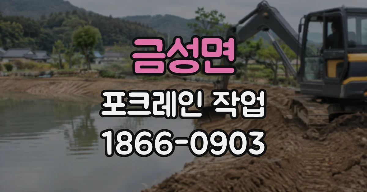 금성면 포크레인작업