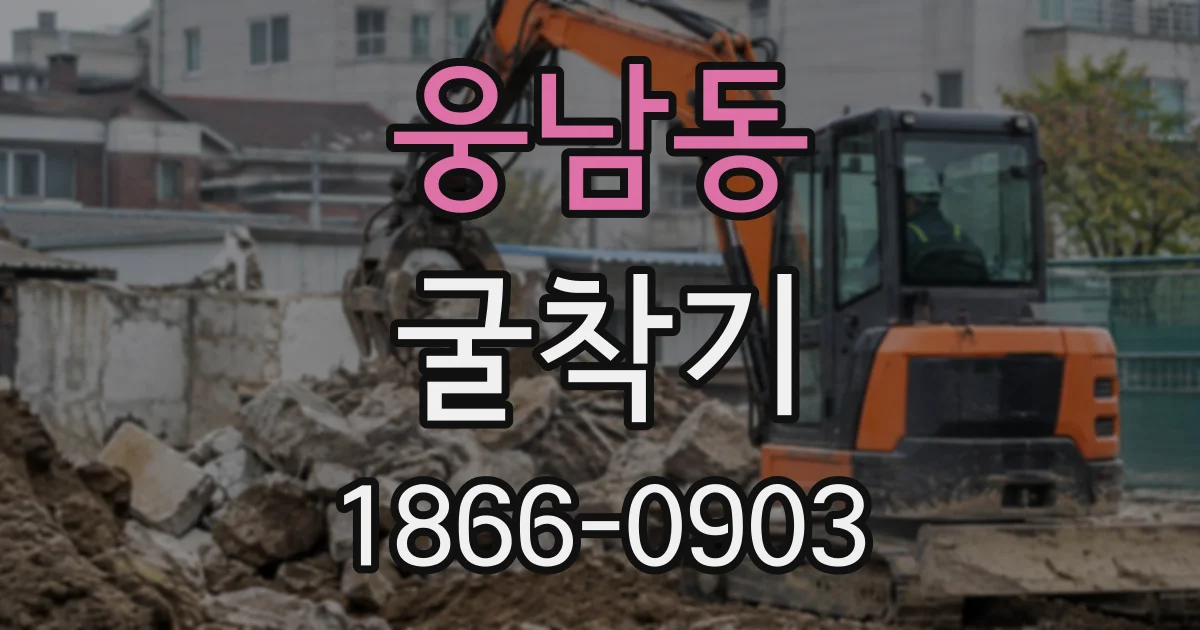 웅남동 굴착기