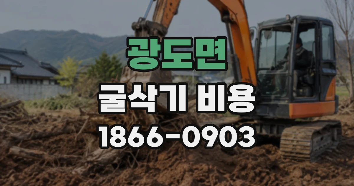 광도면 굴삭기비용