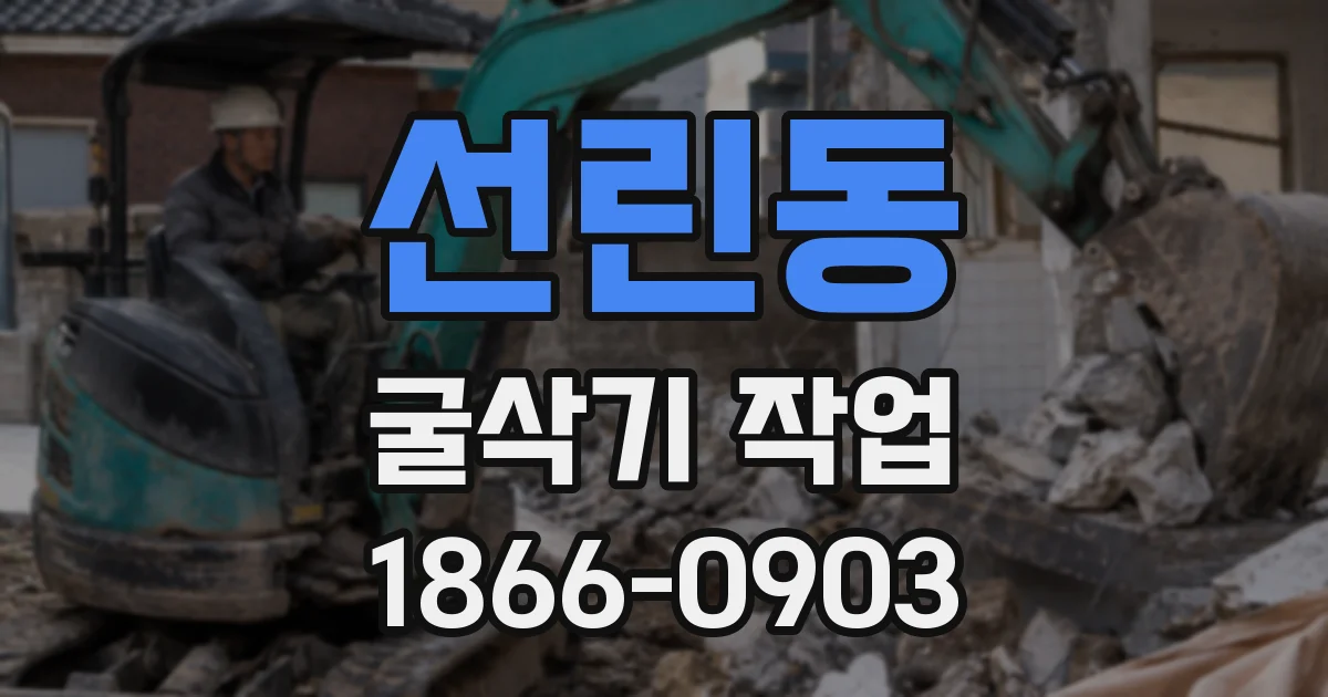 선린동 굴삭기 작업