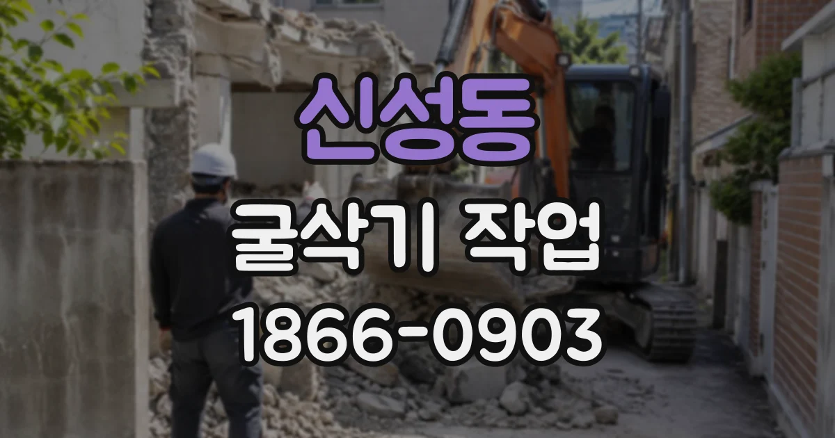 신성동 굴삭기작업
