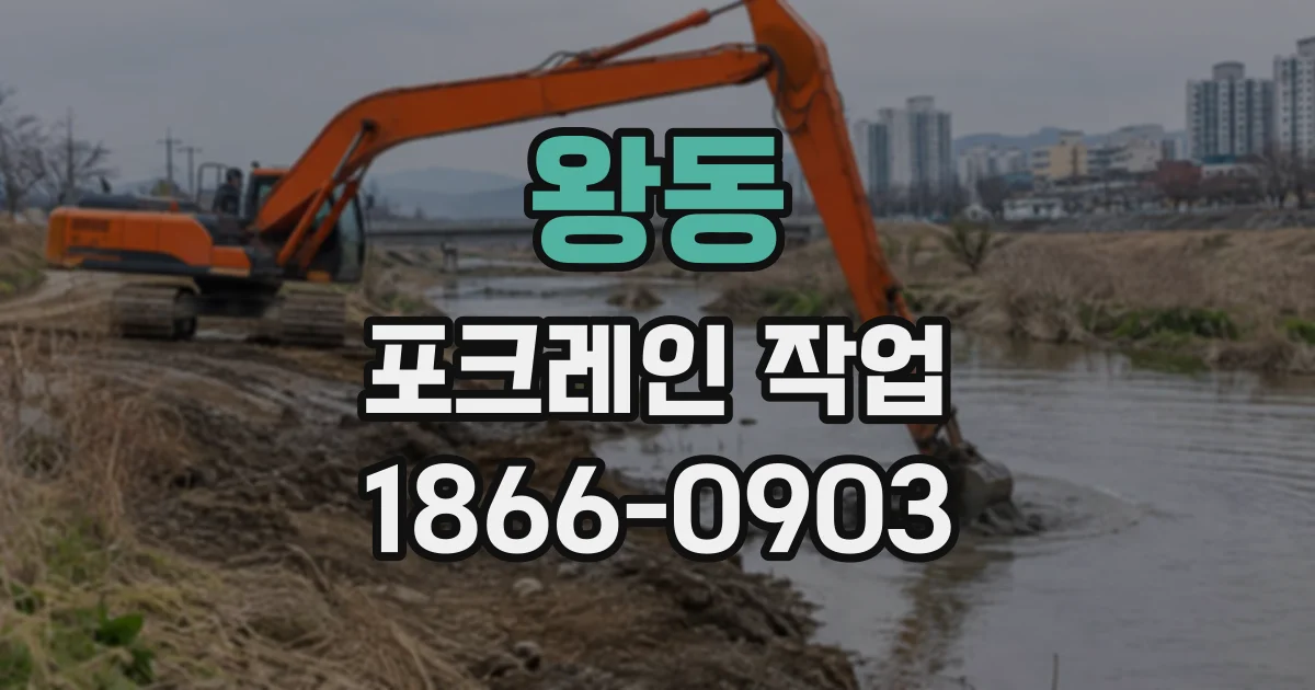 왕동 포크레인작업