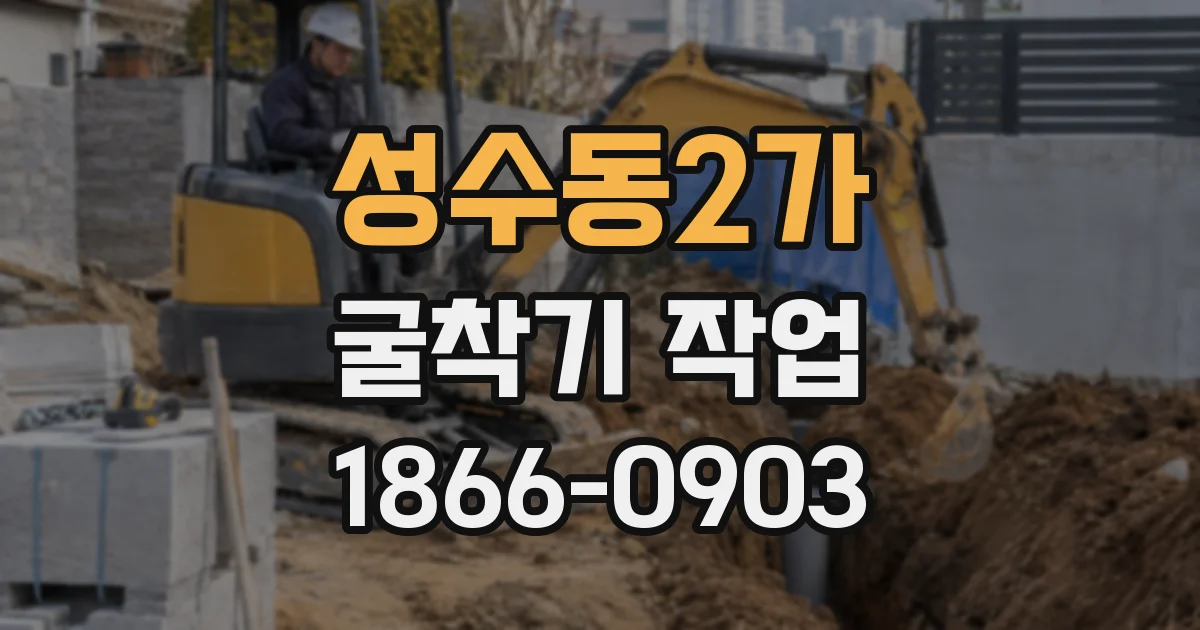 성수동2가 굴착기 작업