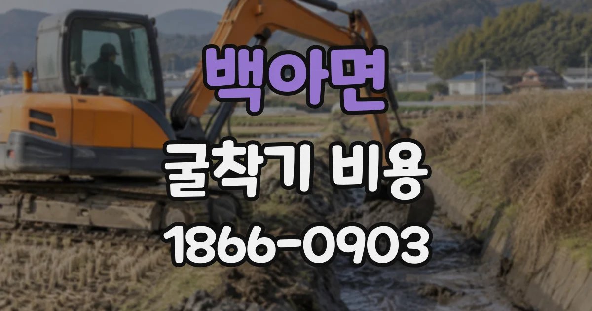 백아면 굴착기비용