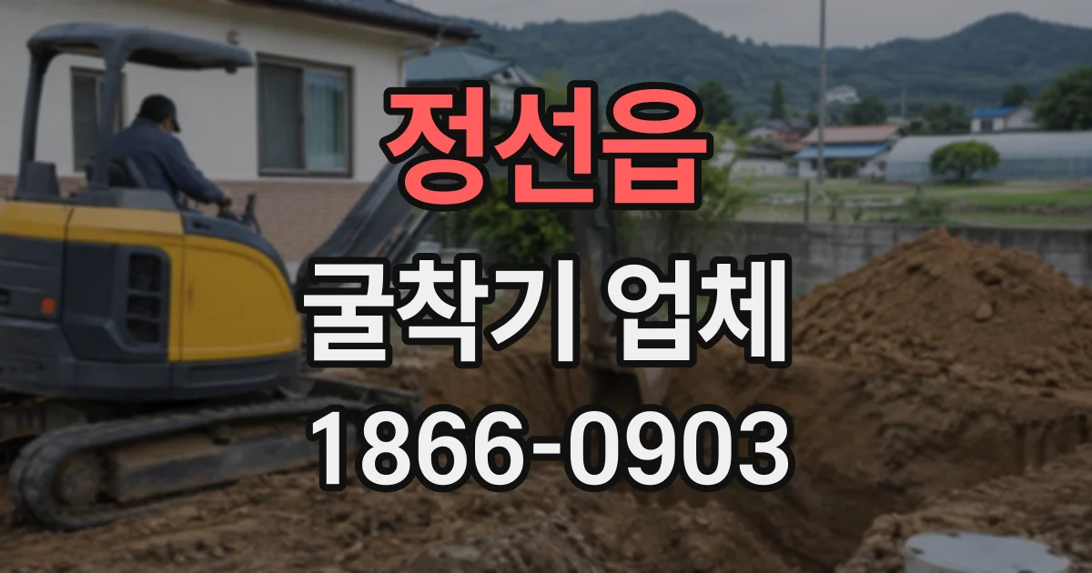 정선읍 굴착기업체