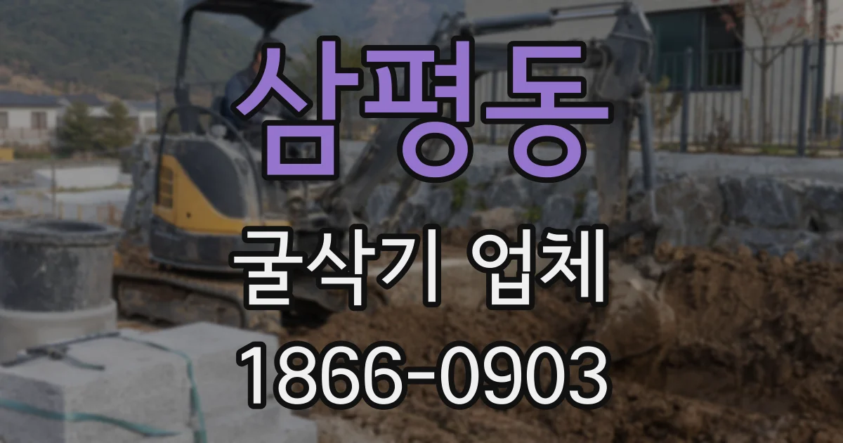삼평동 굴삭기 업체
