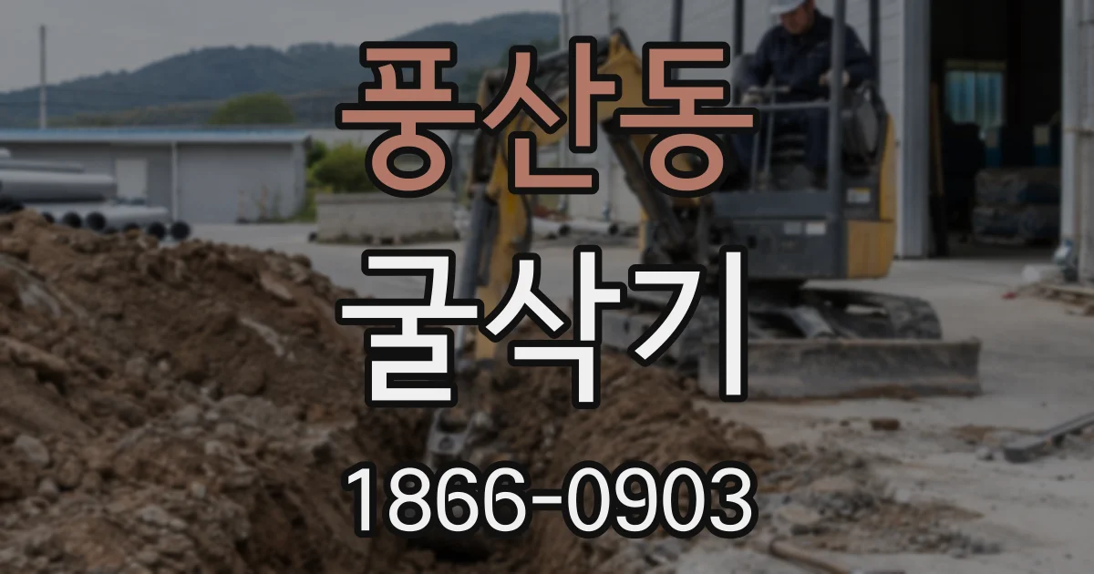 풍산동 굴삭기