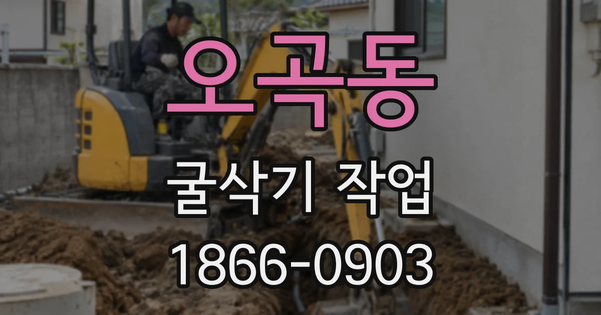오곡동 굴삭기 작업