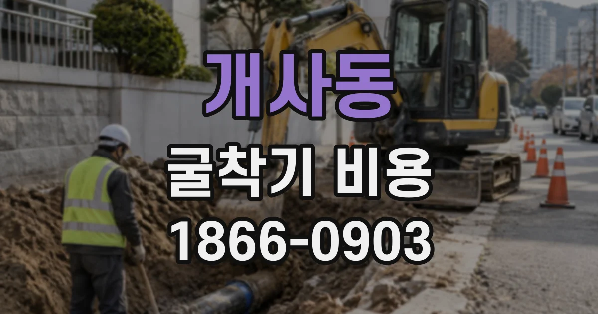 개사동 굴착기비용 농지 배수 작업 견적에서 살펴볼 범위