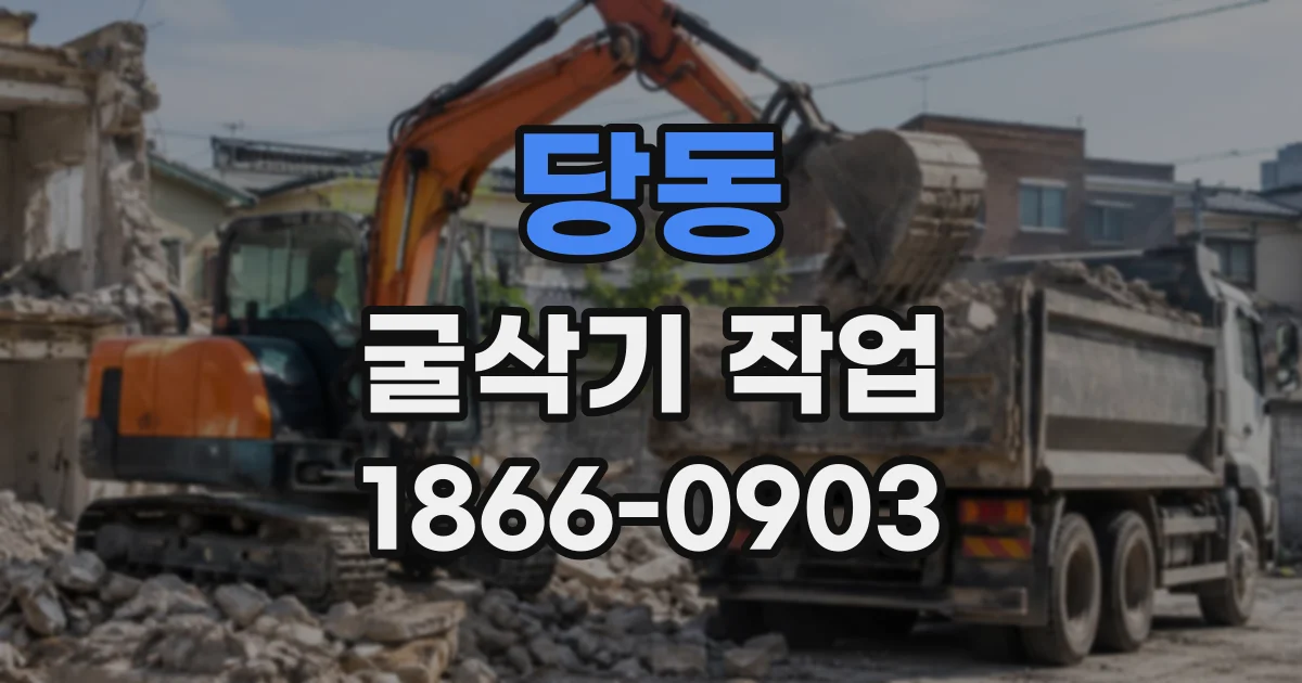 당동 굴삭기작업