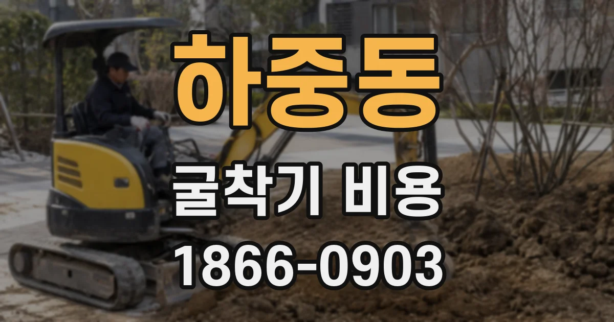 하중동 굴착기 비용