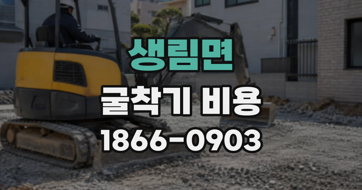 생림면 굴착기비용
