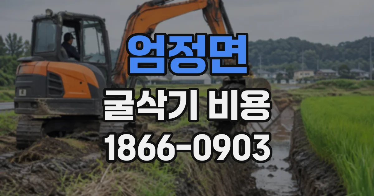 엄정면 굴삭기비용