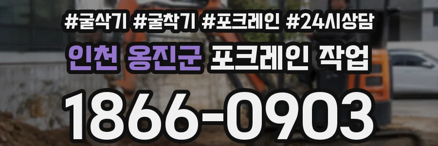 인천 옹진군 포크레인 작업