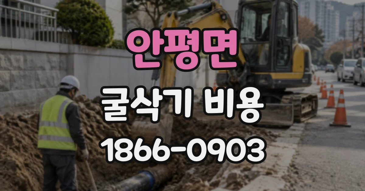 안평면 굴삭기비용