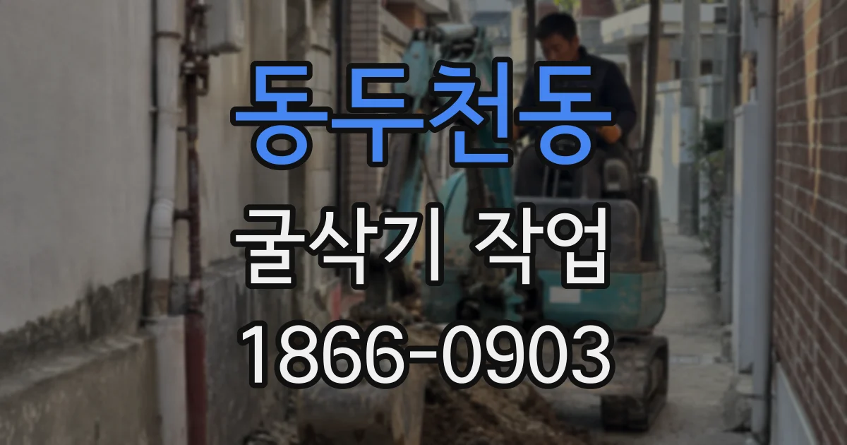 동두천동 굴삭기 작업