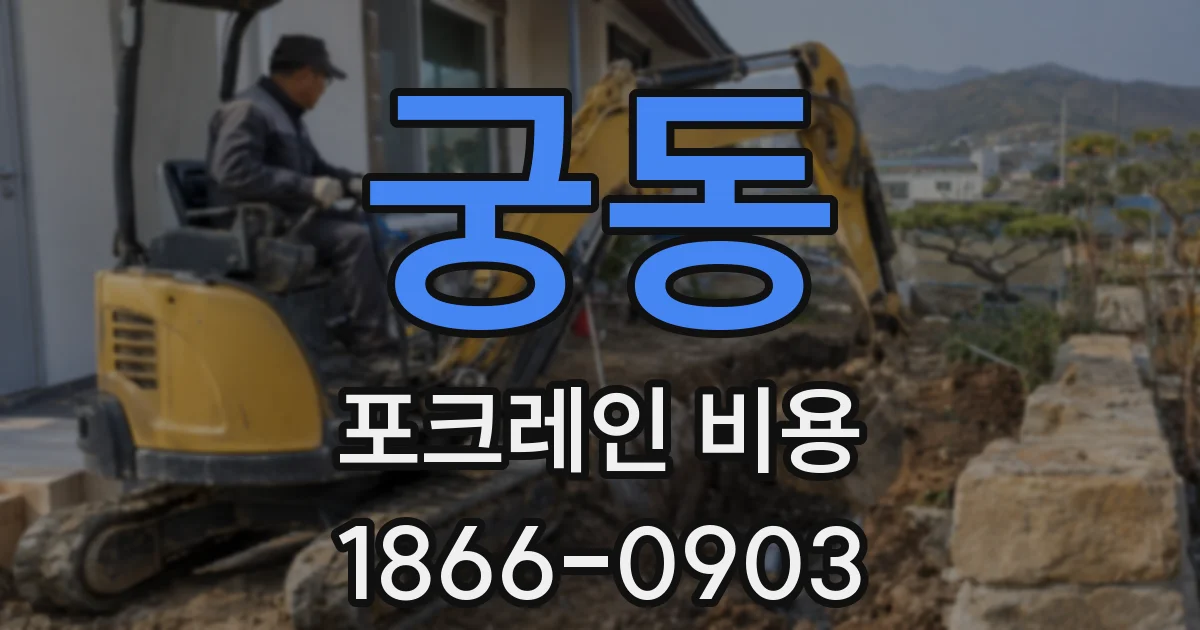 궁동 포크레인 비용