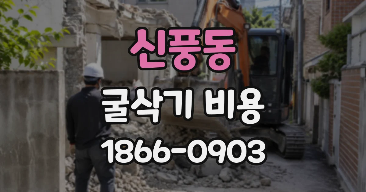 신풍동 굴삭기비용