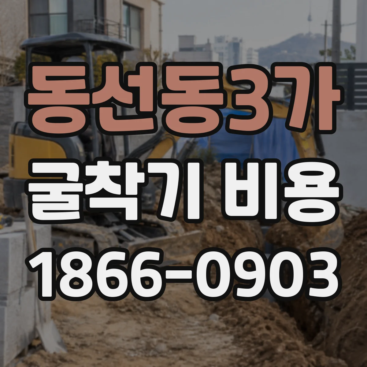 동선동3가 굴착기 비용