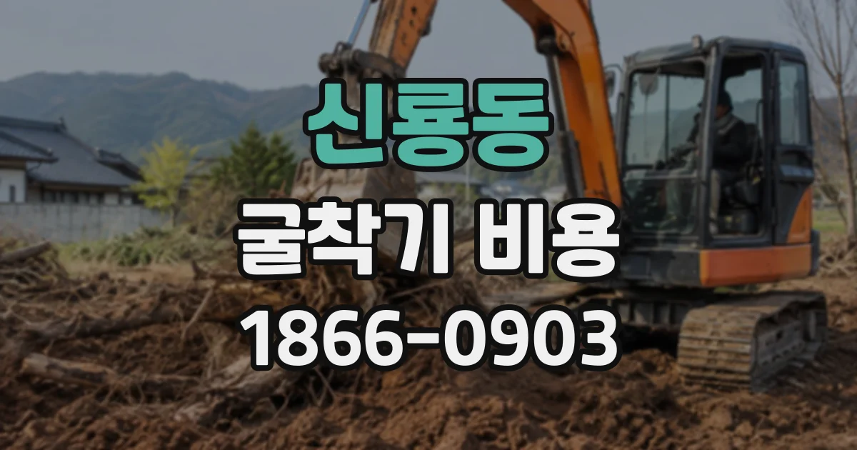 신룡동 굴착기비용