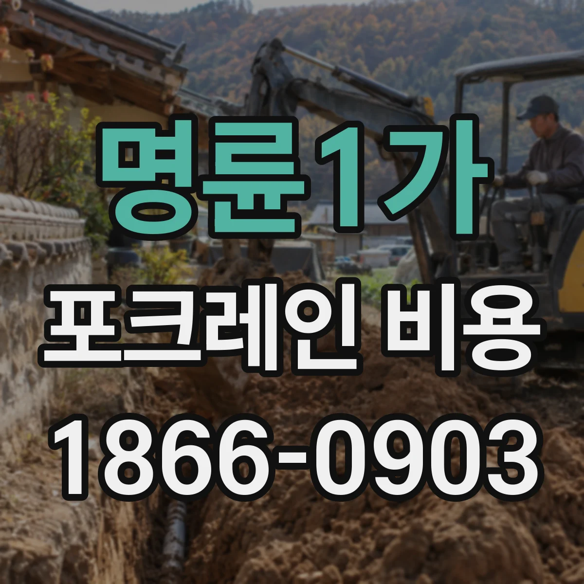 명륜1가 포크레인 비용
