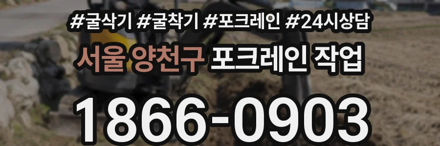 서울 양천구 포크레인 작업