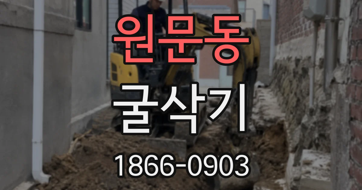 원문동 굴삭기