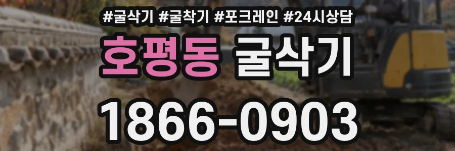 호평동 굴삭기