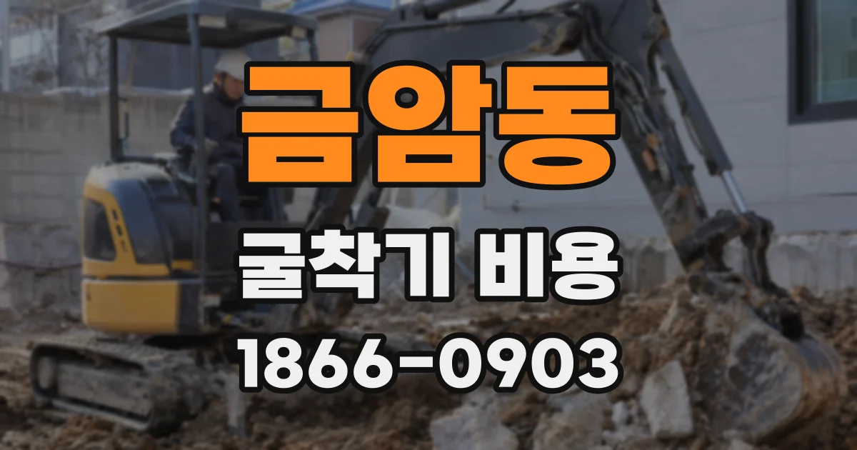 금암동 굴착기 비용