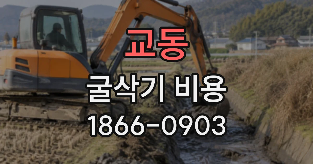 교동 굴삭기비용