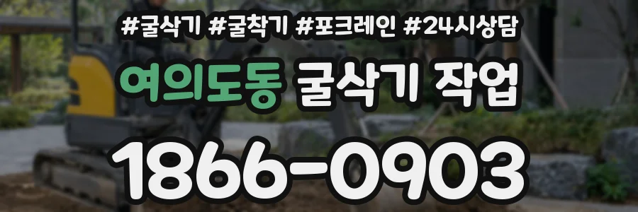 여의도동 굴삭기 작업