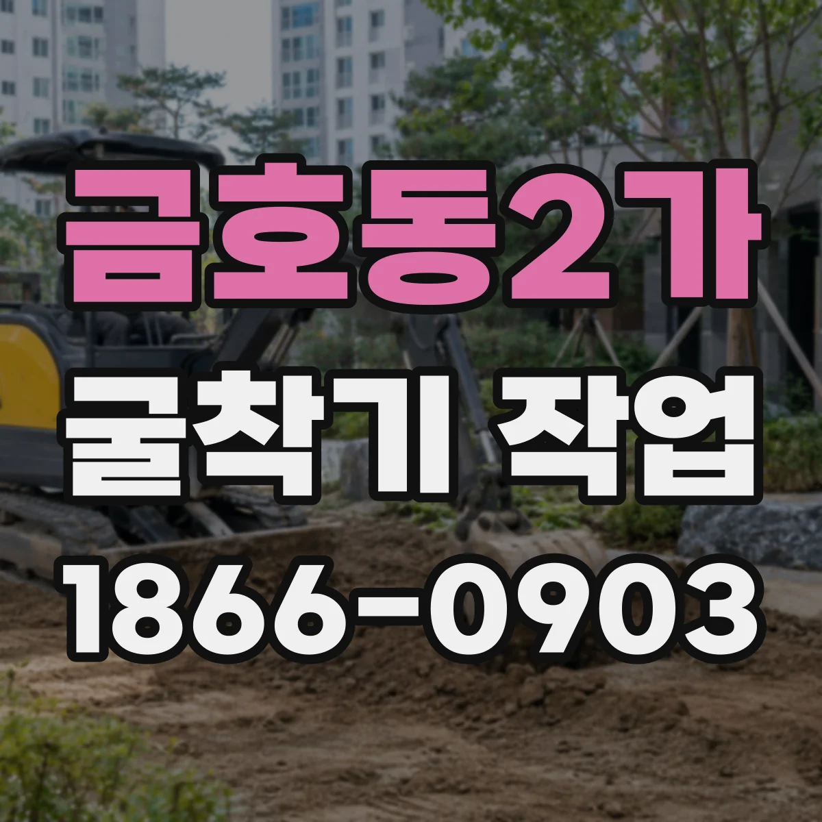 금호동2가 굴착기 작업